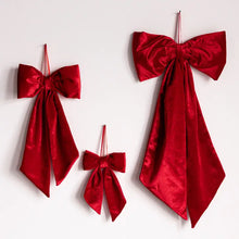 Load image into Gallery viewer, Bows Ralph Red VELVET