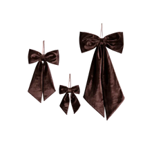 Load image into Gallery viewer, Bows Brown VELVET

