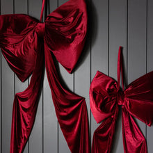 Load image into Gallery viewer, Bow Oversized Red velvet Fabric
