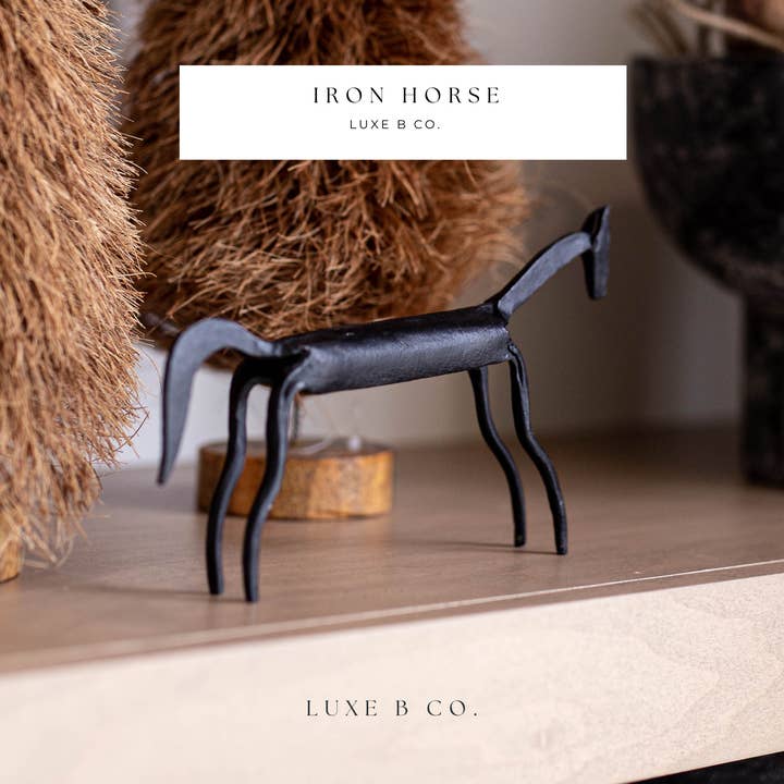 Black Iron Decorative Horse