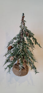 Snowy Tree Burlap Cedar