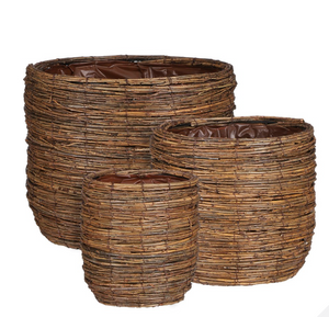 Cargo pot round brown