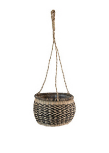 Seagrass Black Hanging basket