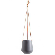 Load image into Gallery viewer, Ashbury leather hanging pot grey
